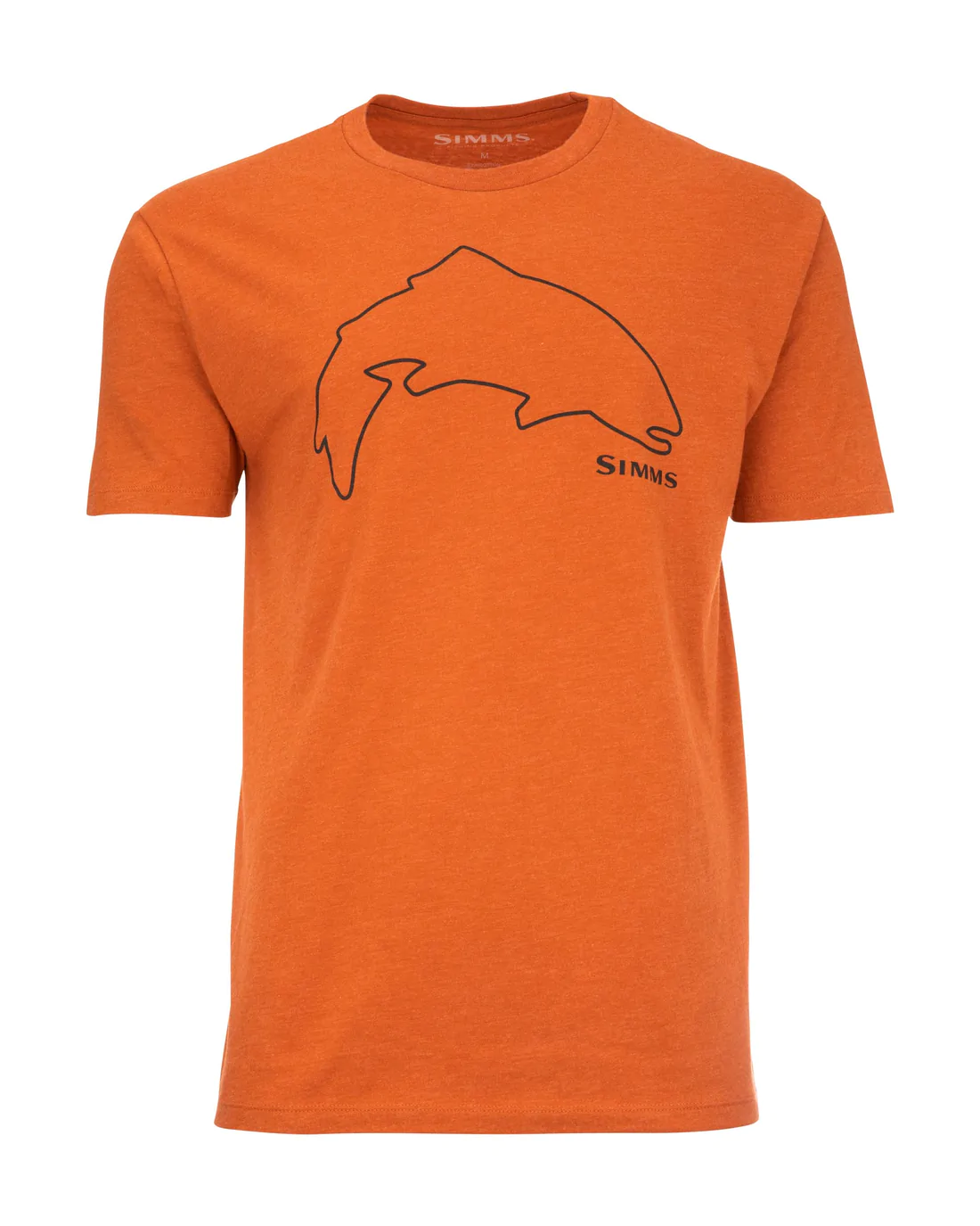 TROUT OUTLINE T-SHIRT ADOBE HEATHER