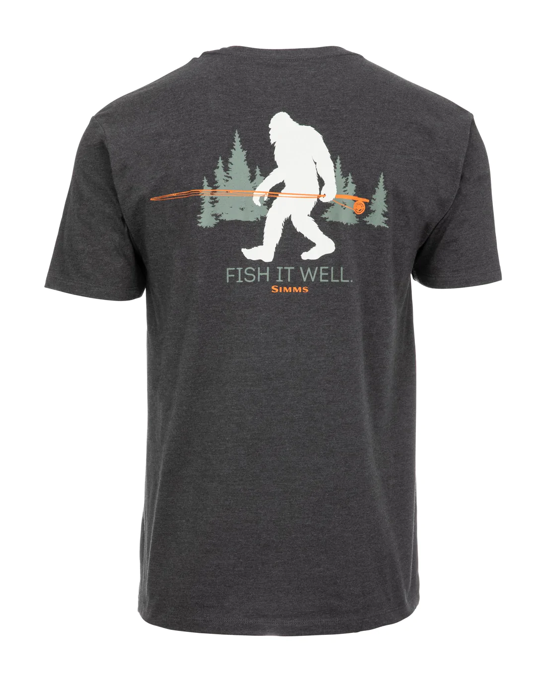 Simms Fly Patch T-Shirt Military Heather - Fishax