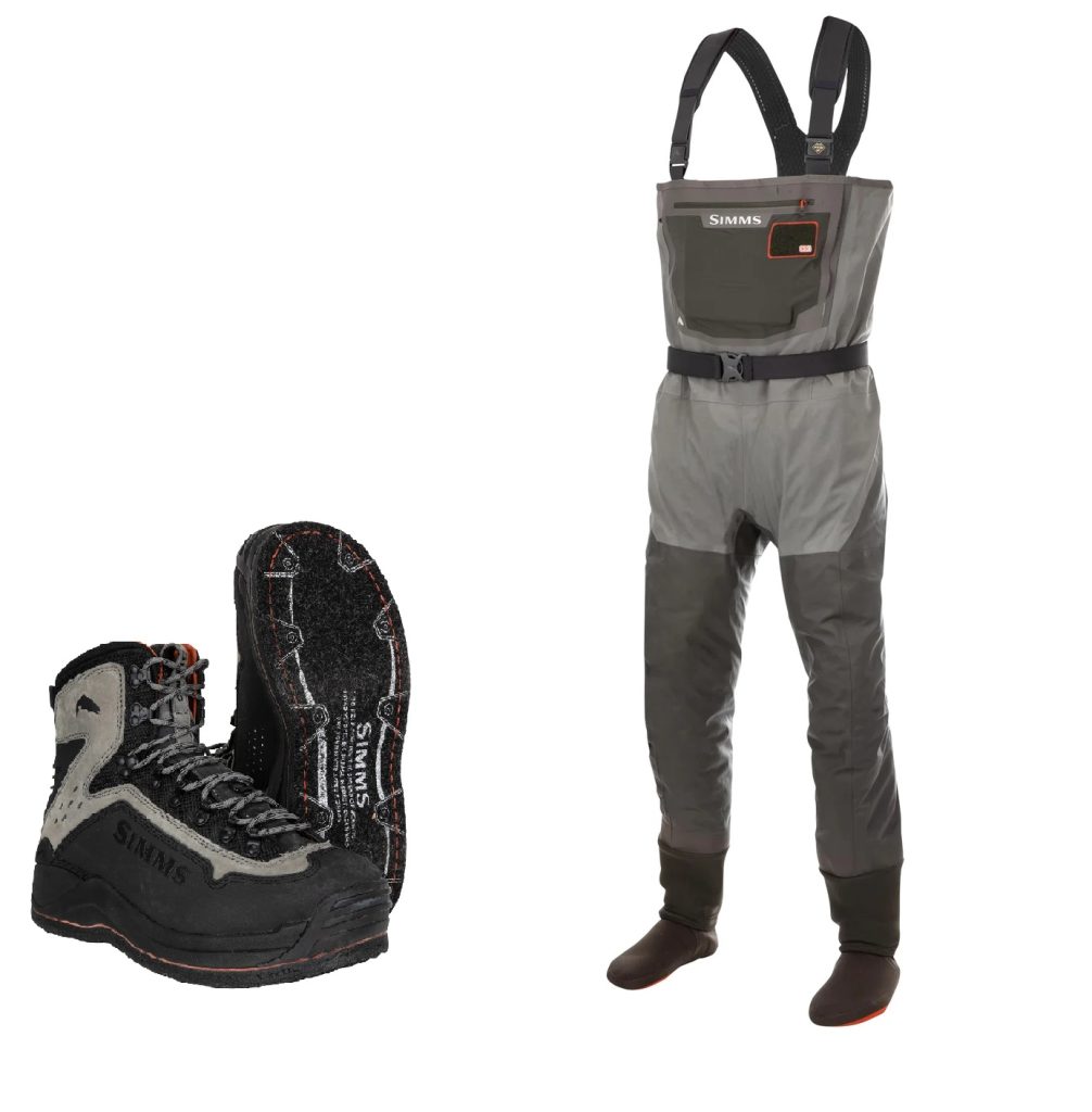 COMBO WADER+ZAPATOS SIMMS G3 Fly Shop tienda de pesca con mosca