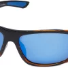 anteojo polarizado coil Shiny Tiger Tort - Brown Lens/blue Revo Mirror