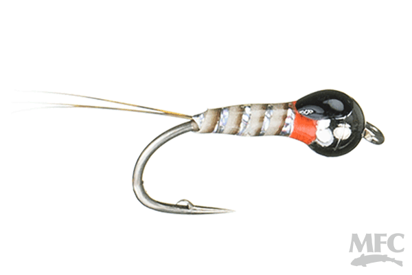 Quill Rib Perdigon – Silver Holo/FL. Fire Orange #12