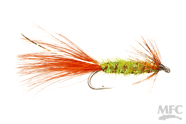 Rickards’ Emerging Bugger 4 – Olive & Burnt Orange #10