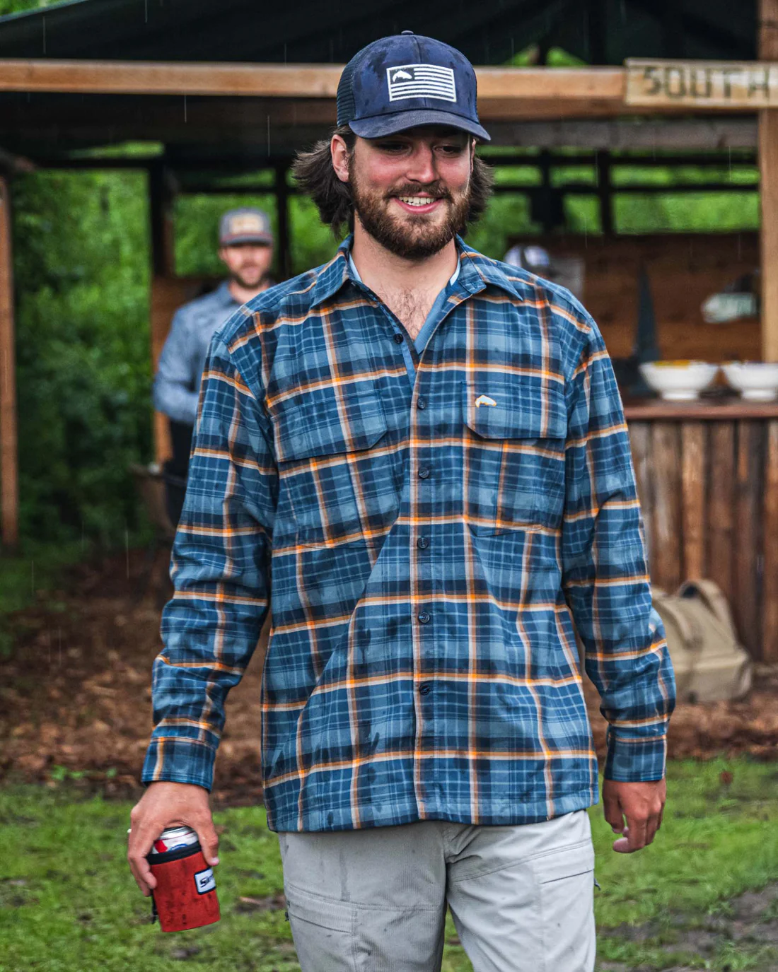 Chemise De Pêche Simms Homme - Taille L, Gris, Manches Longues, Légère & Respirante