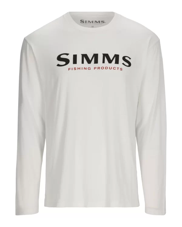 SIMMS logo ls shirt white
