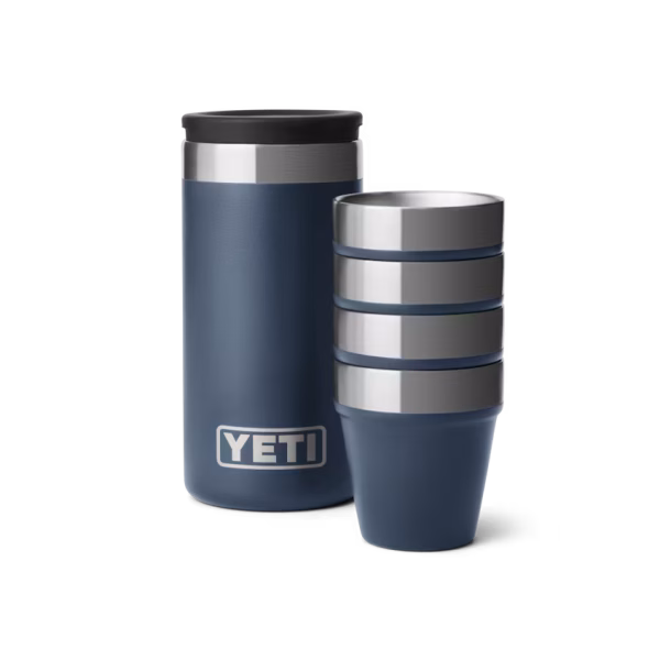 YETI SHOT GLASSES & CASE NAVY