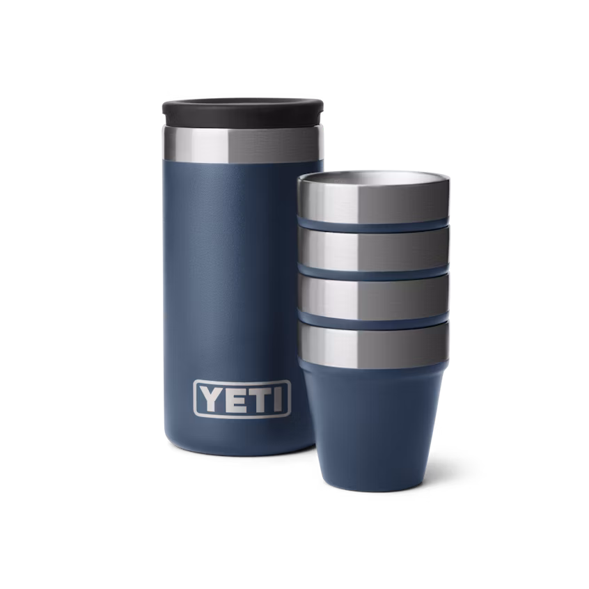 YETI SHOT GLASSES & CASE NAVY