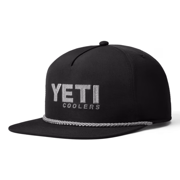 Yeti Mid Pro Flat Brim Rope Hat black