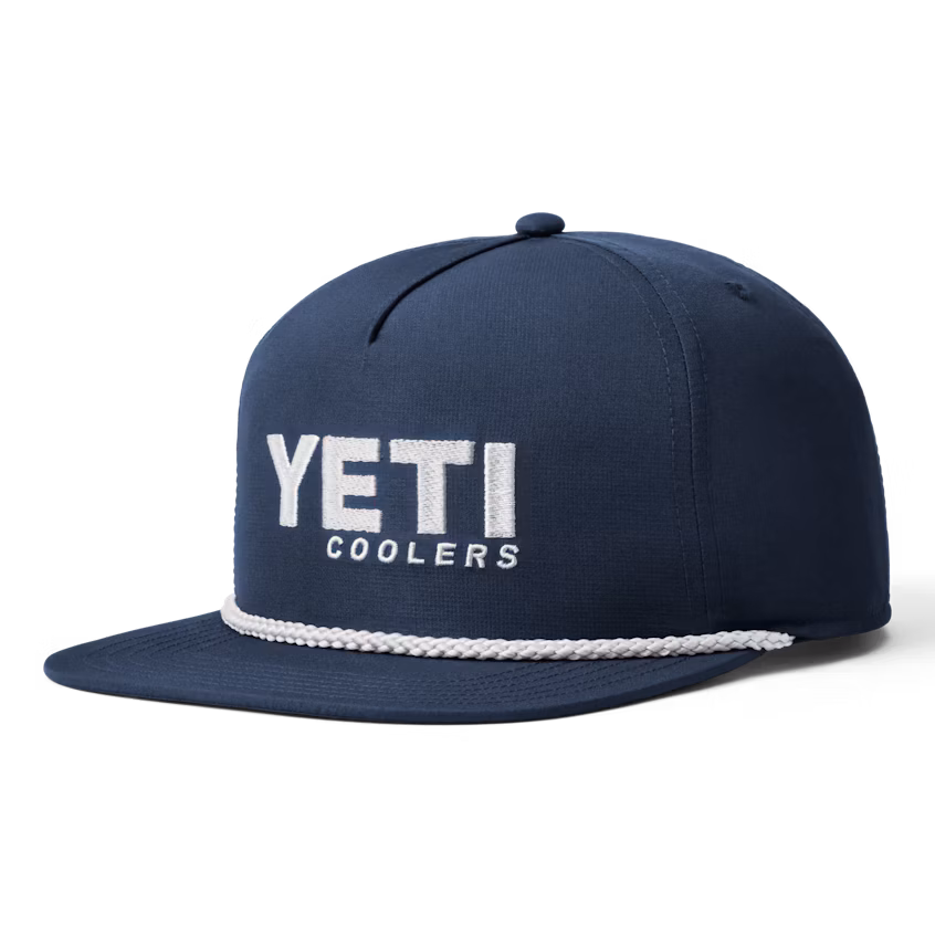 Yeti Mid Pro Flat Brim Rope Hat Navy