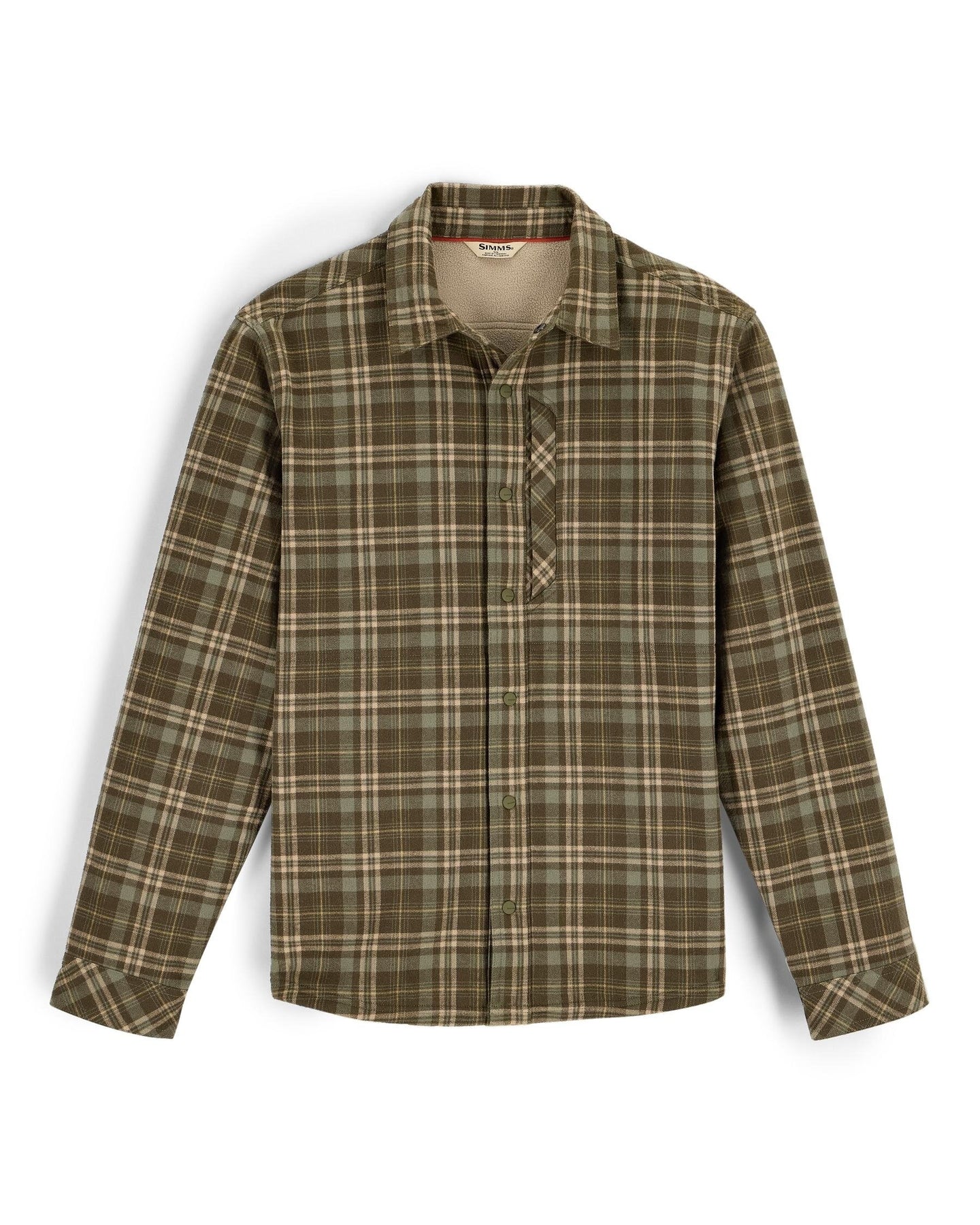 SIMMS M’S COLDWEATHER SHACKET SCHOONER PLAID LODEN