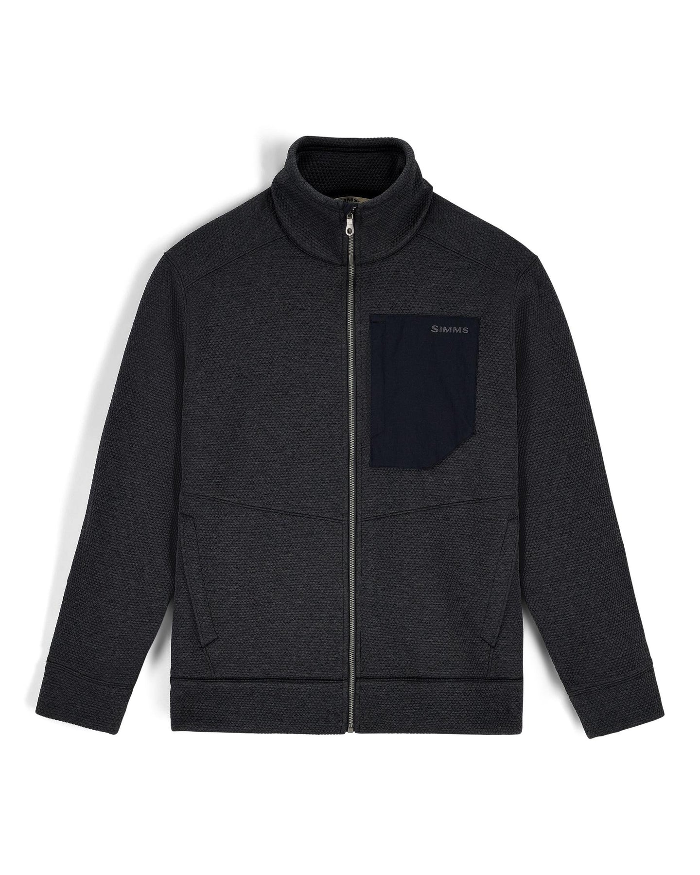 SIMMS M’S HARBOR FLEECE BLACK HEATHER